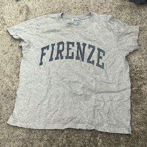 basic t-shirt, printed word “firenze” (it means Florence in Italian)